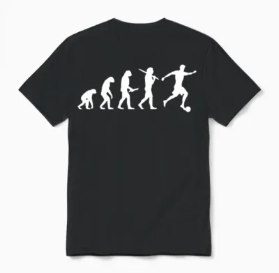 Funny Football Evolution Unisex T-Shirt - Black