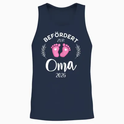 Stolze Oma Großmutter Befördert Zur Oma 2026 Unisex Tank Top - Navy