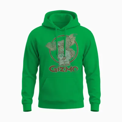 Gremlins Distressed Gizmo Unisex Hoodie - Irish Green