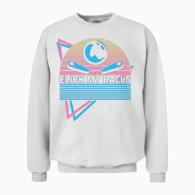 Pinball Machine Retro Unisex Sweatshirt - White