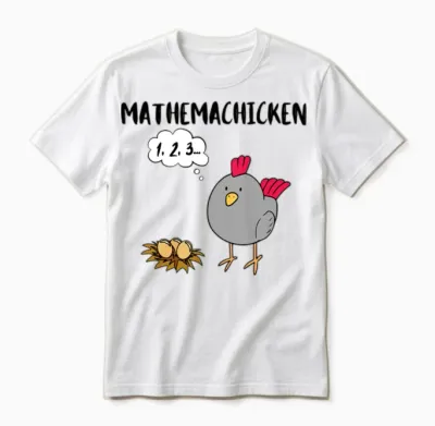 Funny Math Mathemachicken Unisex T-Shirt - White