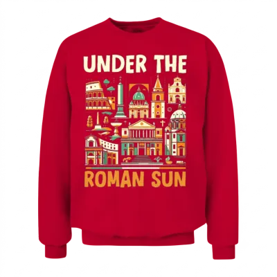 Rome Italy Travel Italian Roma Italia I Love Rome Unisex Sweatshirt - Red