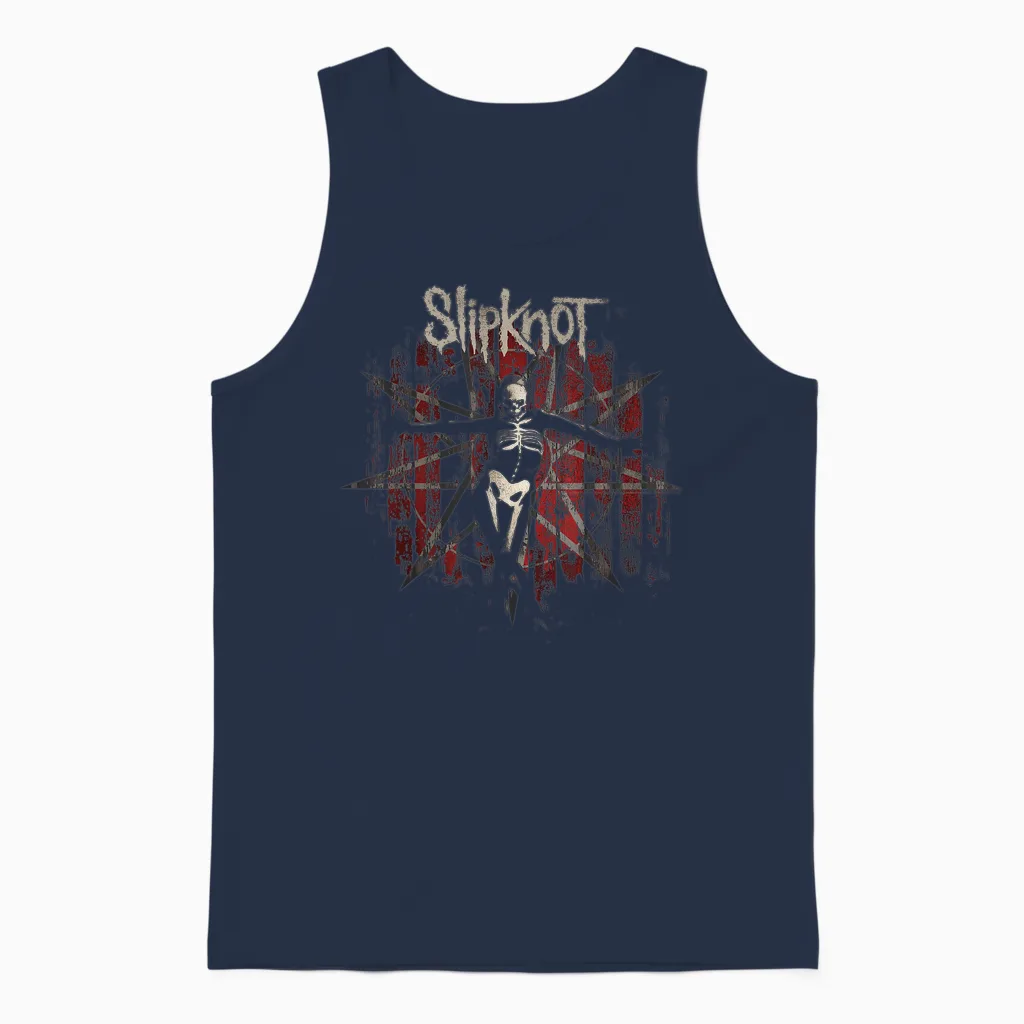 Slipknot Official the Gray Chapter Star Unisex Tank Top in Navy
