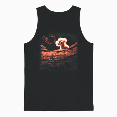 A Little Lamb in the Killer Silence Cute Poodle Horror Movie Unisex Tank Top - Black