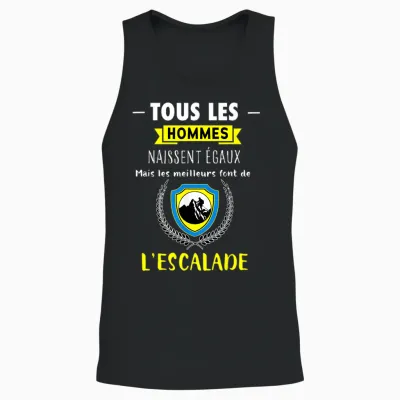 Funny Gift Climbing "the Best Become a Climber" T-Shirt, Black, S Unisex Tank Top - Black