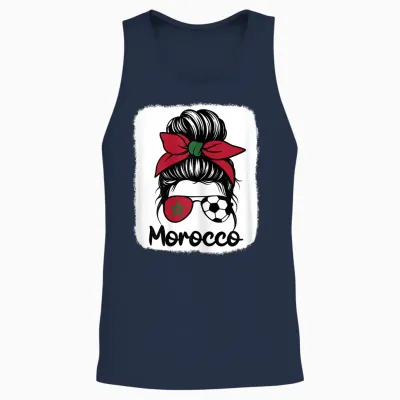 Morocco Femme Drapeau De La Maroc - Supporters Marocains Unisex Tank Top - Navy
