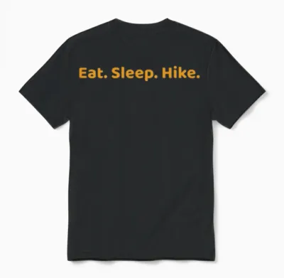 Eat Sleep Hike Unisex T-Shirt - Black