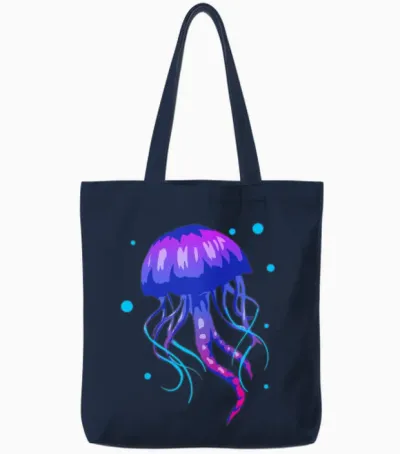 Jellyfish Medusa Sea Jellie Animal Trend Fish Gift Tote Bags - Navy