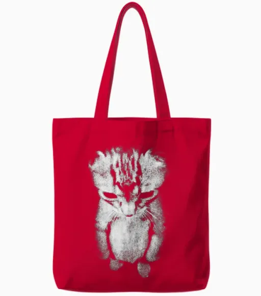 El Gato Munchkin Kitten Funny Sad Crying Cat Meme Cat Lovers Tote Bags - Red