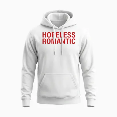 Hopeless Romantic Unisex Hoodie - White
