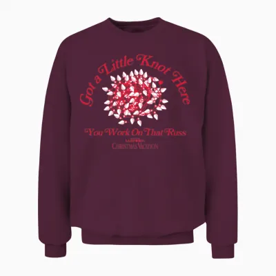 National Lampoon's Christmas Vacation Little Knot Unisex Sweatshirt - Maroon