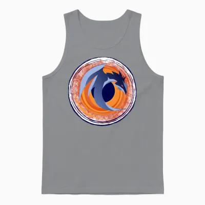 Dragon in the Vortex of Fire. Unisex Tank Top - Sport Grey