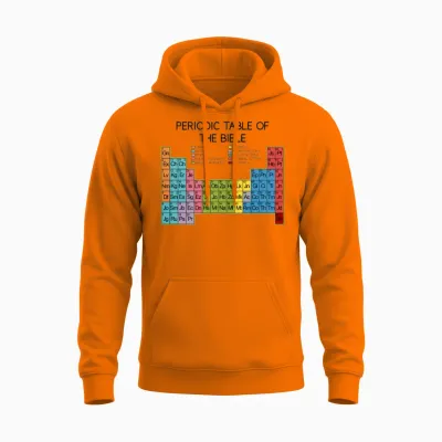 Christian Gift - Bible 66 Books Unisex Hoodie - Safety Orange