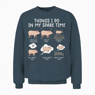 Funny Pig Pig Pig Farm Unisex Sweatshirt - Dark Heather