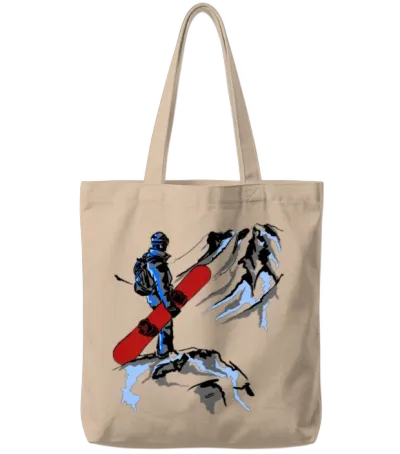 Snowboarding Tote Bags - Natural