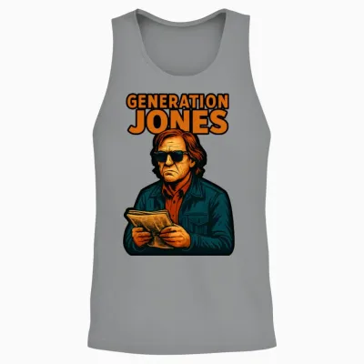 Generation Jones Retro Portrait Unisex Tank Top - Sport Grey