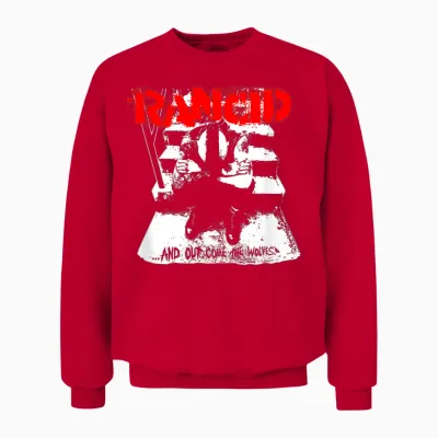 Rancid - Official Merchandise - and Out Come the Wolves Unisex Sweatshirt - Red