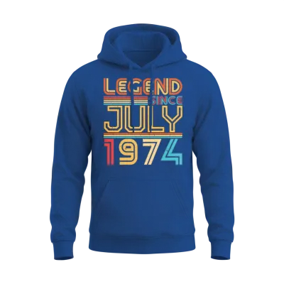 1974 July Retro Unisex Hoodie - Royal