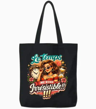 Cadeau Anniversaire Femme Original Humour Drole Irrésistible Tote Bags - Black