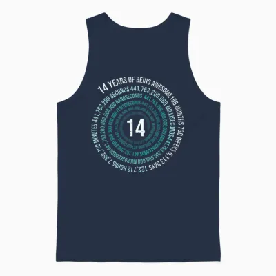 14 Jahre Geburtstag Helix 14 Jahr Jungen Mädchen Geburtstags Unisex Tank Top - Navy