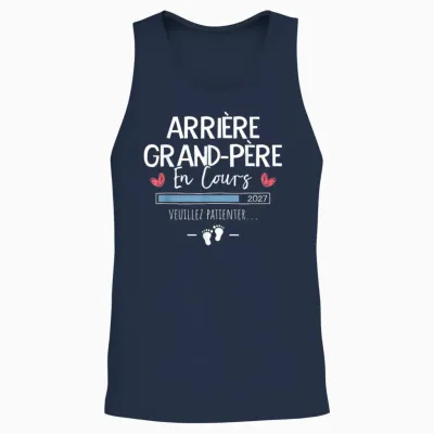 Arrière Grand Père En Cours 2027 Annonce Futur Arrière Papy Unisex Tank Top - Navy