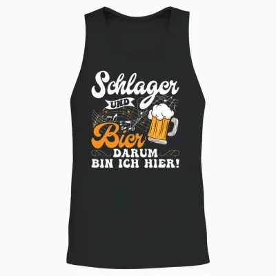 Folk Music Party Festival Outfit German Hits Unisex Tank Top - Black