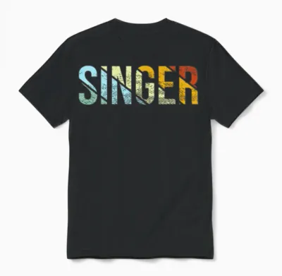 Singer Retro Unisex T-Shirt - Black