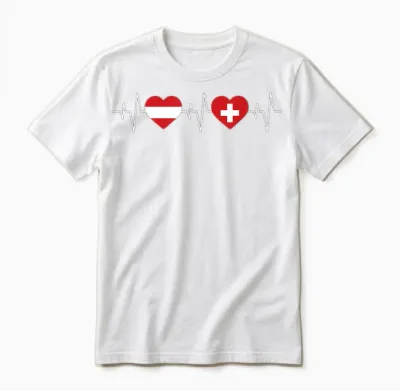 österreich Flagge Schweiz Flagge österreich Schweiz Unisex T-Shirt - White