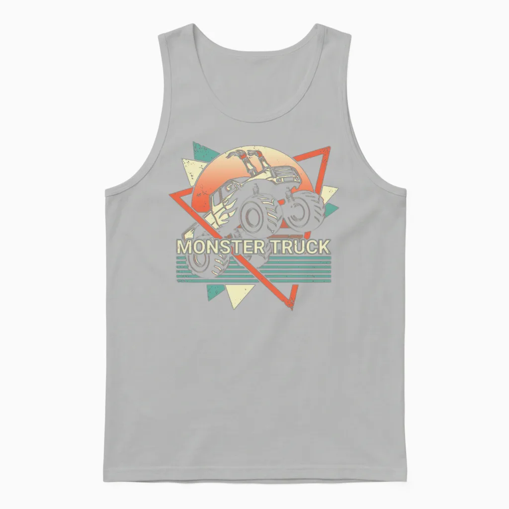 Monster Truck Retro Kids & Baby Gift Unisex Tank Top in Ash