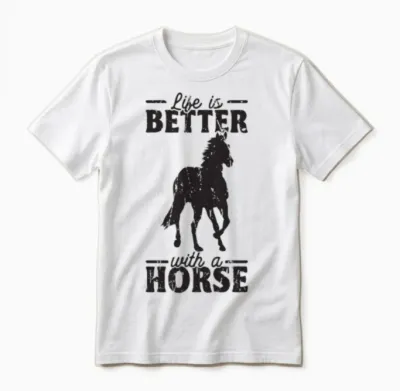 Life Is Better with a Horse - Horse Lover Unisex T-Shirt - White