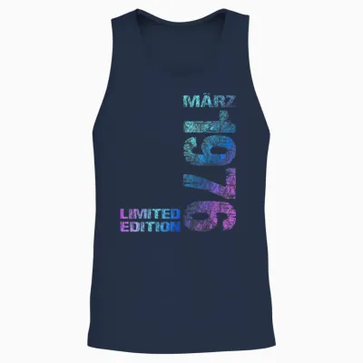 März 1976 Mann Frau 50. Geburtstag Limited Edition Unisex Tank Top - Navy