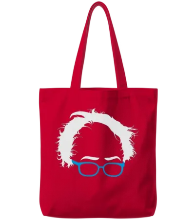Bernie Sanders Hair Tote Bags - Red
