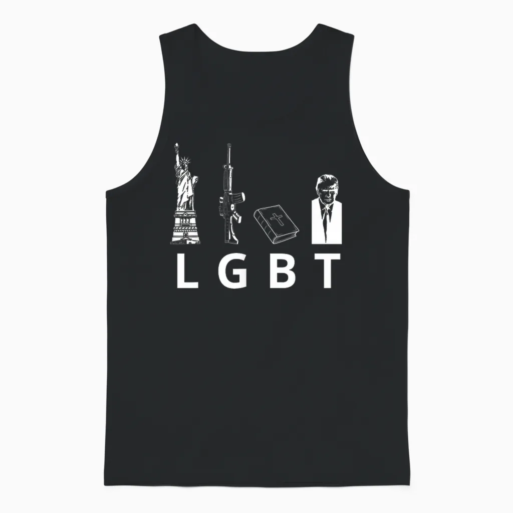 The Bible of Liberty Guns Trump Unisex Tank Top in Black