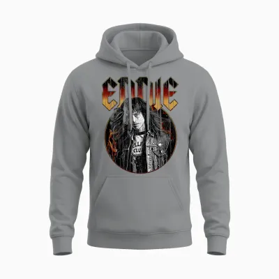 Stranger Things Eddie Munson Hellfire Club Vintage Unisex Hoodie - Sport Grey