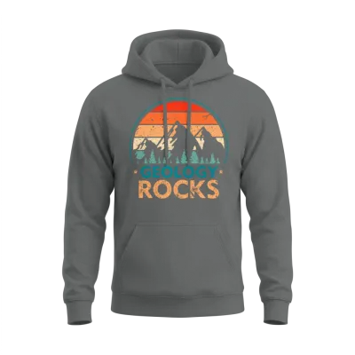 Geology Rocks Retro Unisex Hoodie - Graphite Heather
