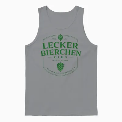 Lecker Bierchen Club (backprint) Unisex Tank Top - Sport Grey