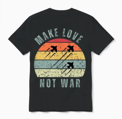 Make Love Not War Unisex T-Shirt - Black