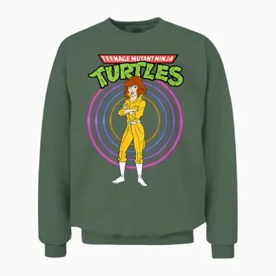 Mademark X Teenage Mutant Ninja Turtles - Original Teenage Mutant Ninja Turtles Classic April O'neil Unisex Sweatshirt - Military Green