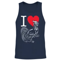 I Love Cock Comedy Funny Hen Do Joke Mens Ladies T Unisex Tank Top - Navy – 2