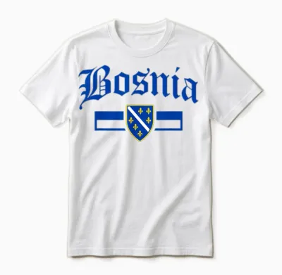 Bosnien Geschenk Flagge Bosnia Vintage Herzegowina Sarajevo Unisex T-Shirt - White