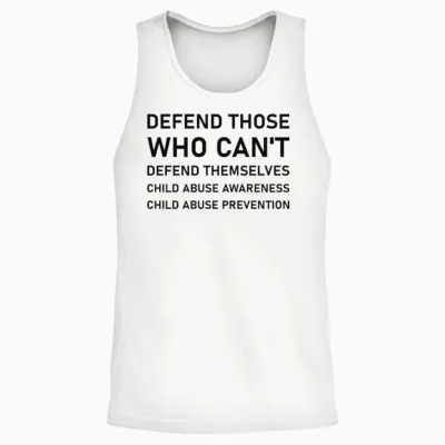 Child Abuse Survivor Child Abuse Prevention Unisex Tank Top - White
