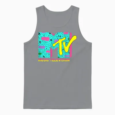 Mademark X Mtv - the Official Mtv Logo with Wild Colors and a Funky Design Unisex Tank Top - Sport Grey