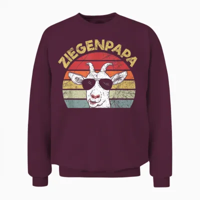Ziegenpapa Landwirt Bauer Ziege Bauernhof Spruch Unisex Sweatshirt - Maroon