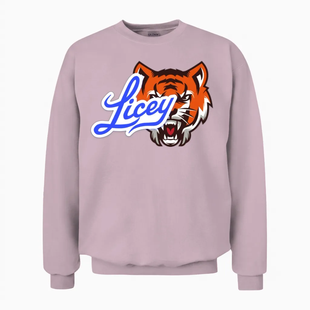 Licey Tigers Shirts Unisex Sweatshirt in Light Pink