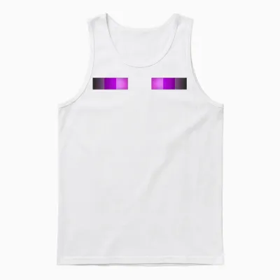 Enderman Eyes Unisex Tank Top - White