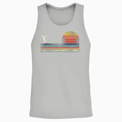 Saxophone Retro Vintage Unisex Tank Top - Ash