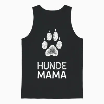Dog Mum Woman Dog Mummy Dog Unisex Tank Top - Black