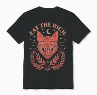 Tax the Rich Eat the Rich Unisex T-Shirt - Black