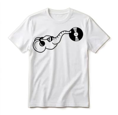 Head Disco Sunglasses Cool Plate Hang Up Club Dj P Unisex T-Shirt - White