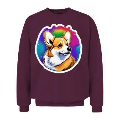 Corgi Dog Dogs Corgi Unisex Sweatshirt - Maroon